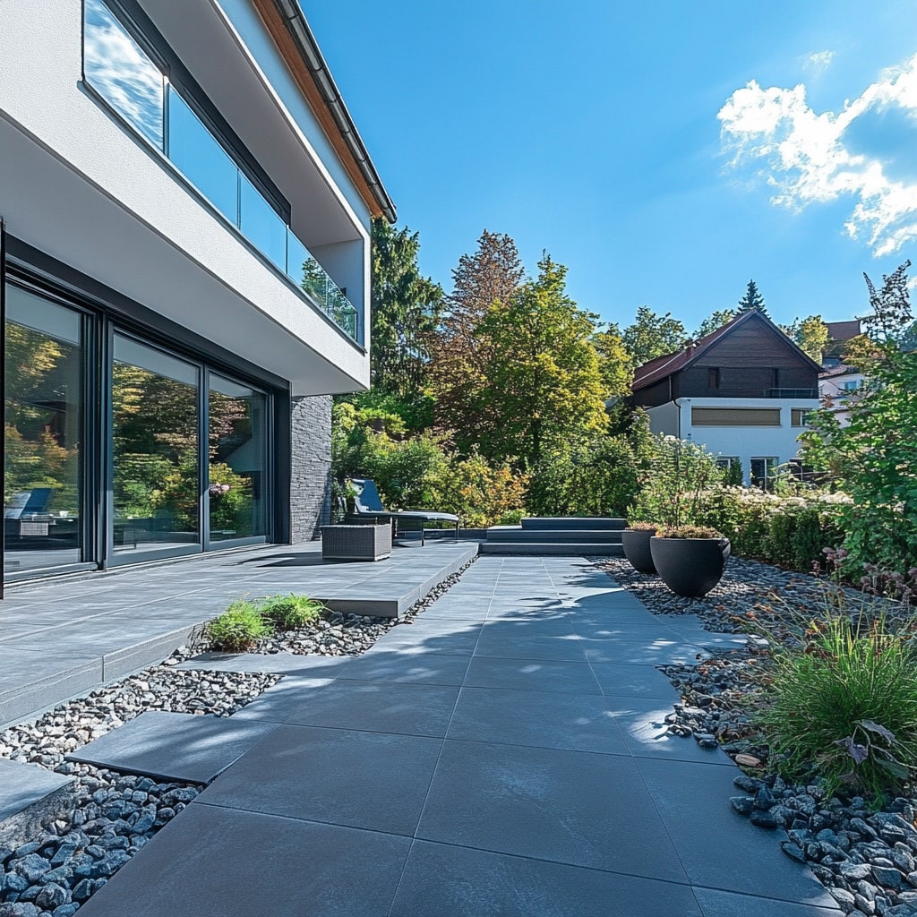 Moderne Terrassenfliesen in Natursteinoptik Fliesenleger Ludwigsburg